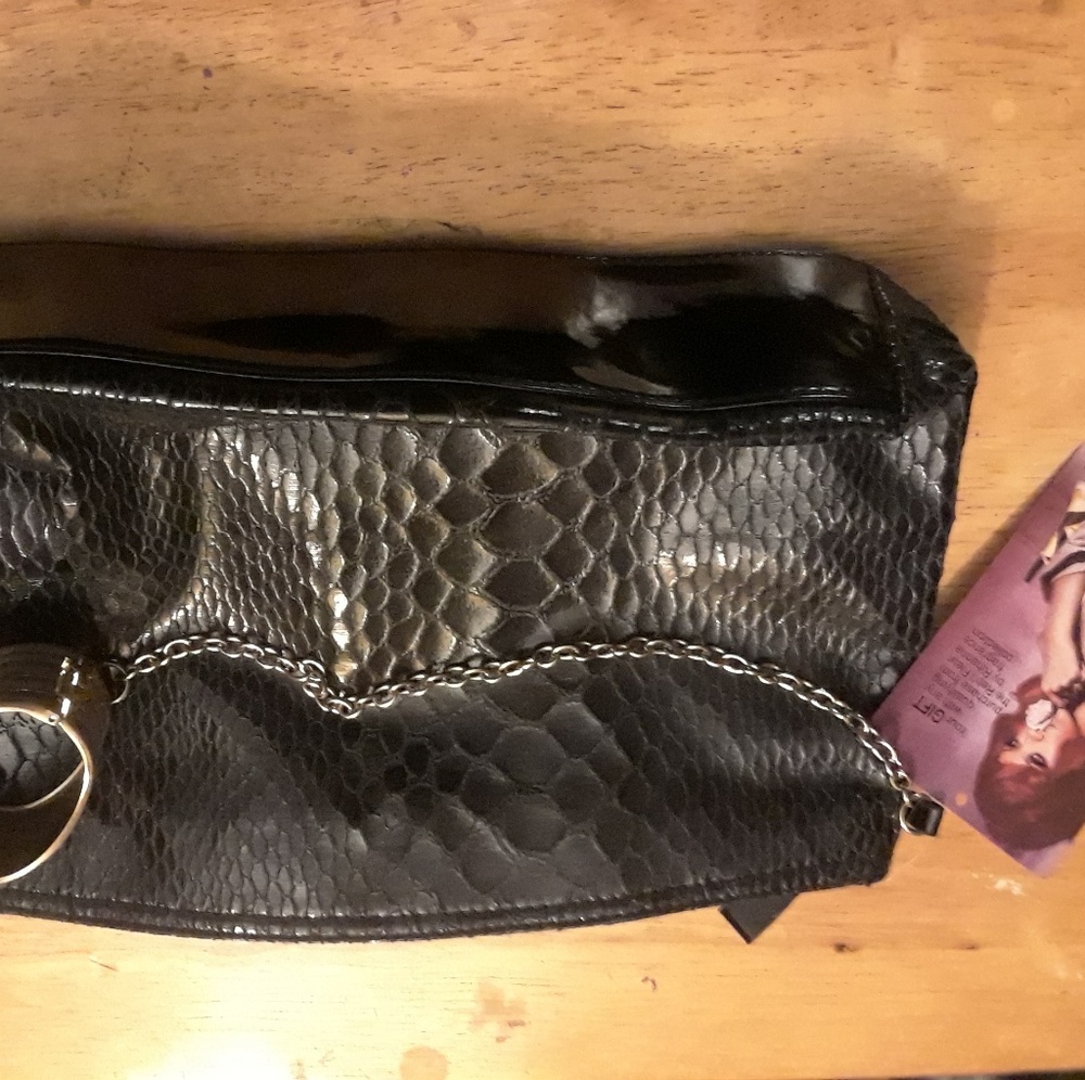 Black Leather Clutch
